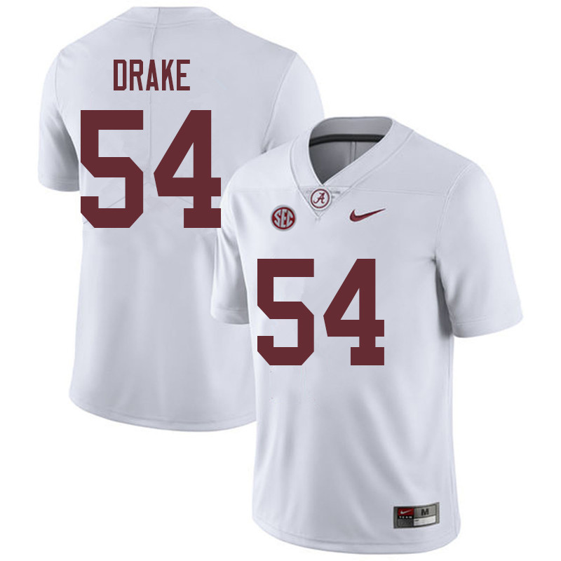 Men #54 Trae Drake Alabama Crimson Tide College Football Jerseys Sale-White